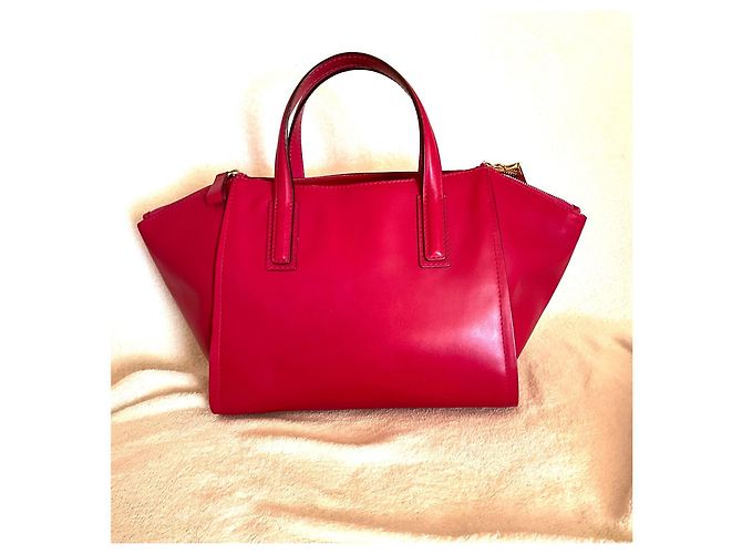 Borsa a mano Gerard Darel Visconti in pelle fucsia Fuschia - vista 3