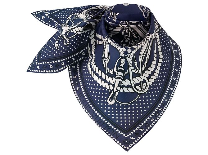 Louis Vuitton Sailor Bandana 70 Seidentuch Quadratisch Blau - Ansicht 2
