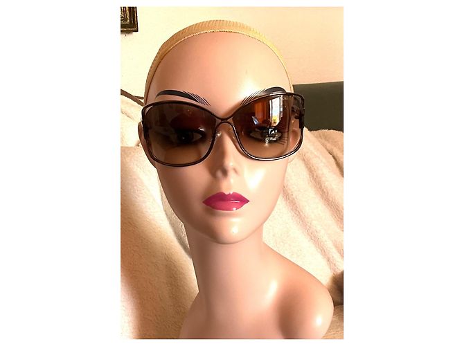 Gafas de sol Tom Ford Eugenia TF 156 Marrón Metal Castaño - vista 10