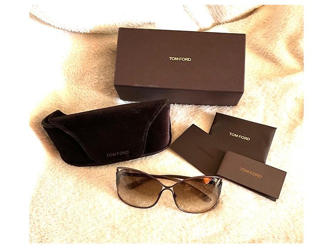 Gafas de sol Tom Ford Eugenia TF 156 Marrón Metal Castaño - vista 2