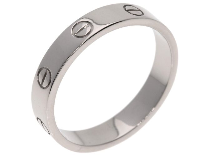 Anello Mini Love Cartier in oro bianco 18K - vista 2
