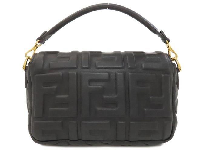 Borsa a Spalla Fendi Chain Nero - vista 2