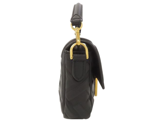 Borsa a Spalla Fendi Chain Nero - vista 3