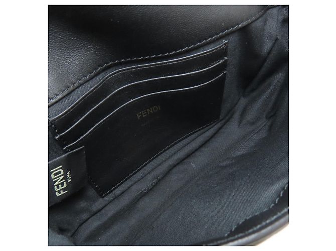 Borsa a Spalla Fendi Chain Nero - vista 5