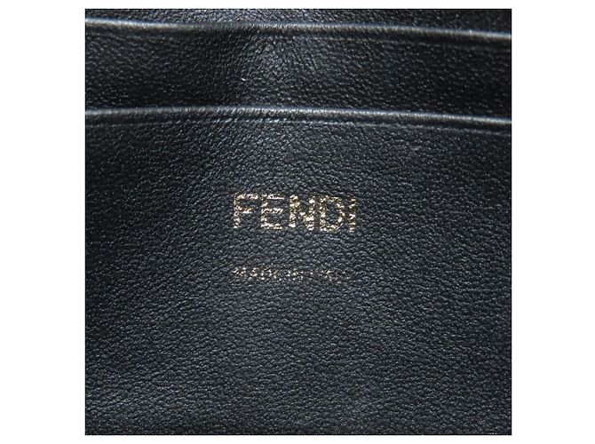 Borsa a Spalla Fendi Chain Nero - vista 6