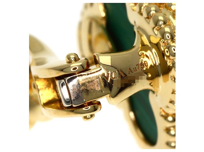 Vintage Alhambra Malachit Ohrringe von Van Cleef & Arpels - Ansicht 6