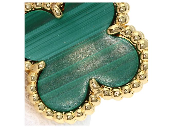 Vintage Alhambra Malachit Ohrringe von Van Cleef & Arpels - Ansicht 7