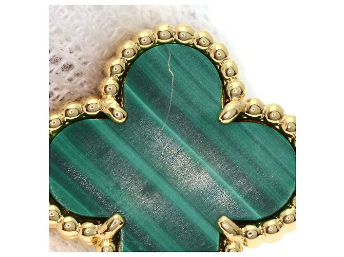Vintage Alhambra Malachit Ohrringe von Van Cleef & Arpels - Ansicht 8