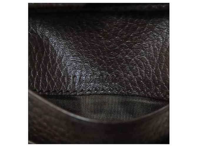 Portafoglio bi-fold Gucci in tela e pelle marrone - vista 9