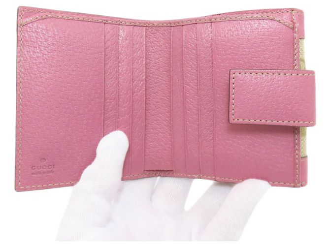 Billetera bi-fold GG 154119 de Gucci Castaño Rosa - vista 4
