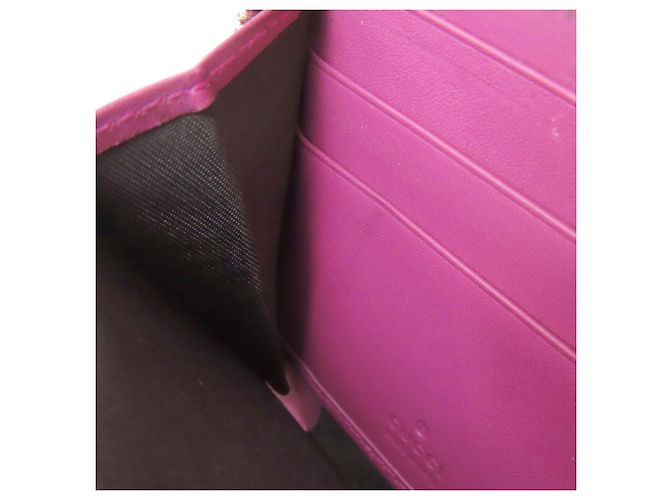 Cartera larga de cuero rosa Gucci - vista 10