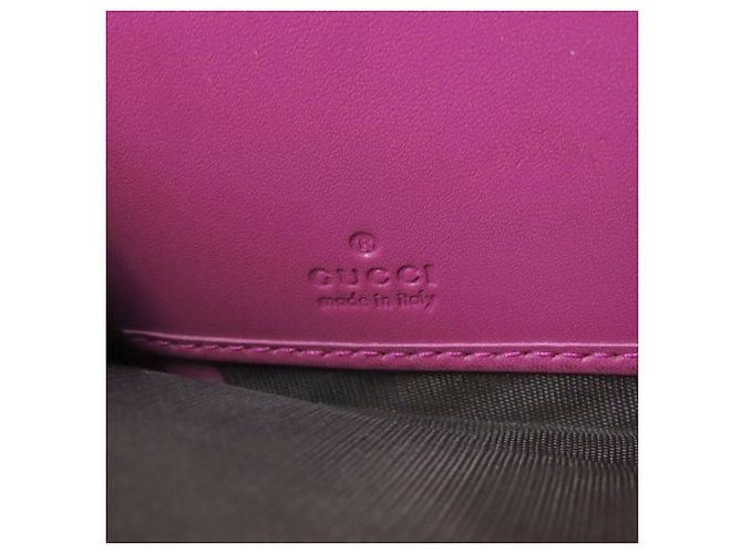 Cartera larga de cuero rosa Gucci - vista 6