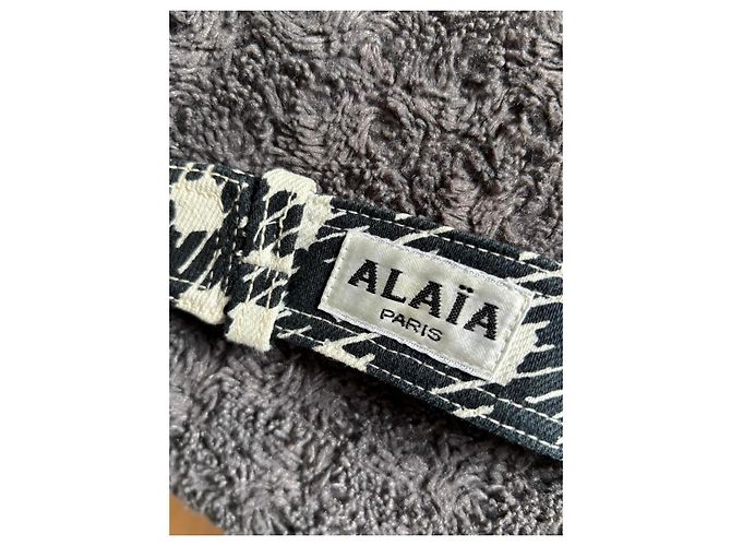Top bustier Alaïa estampado de pata de gallo Negro Blanco - vista 7