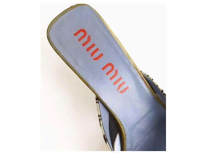 Miu Miu Mules azules - vista 5