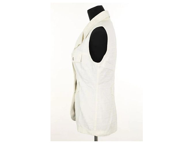 Fendi Weiße ärmellose Jacke - Ansicht 3