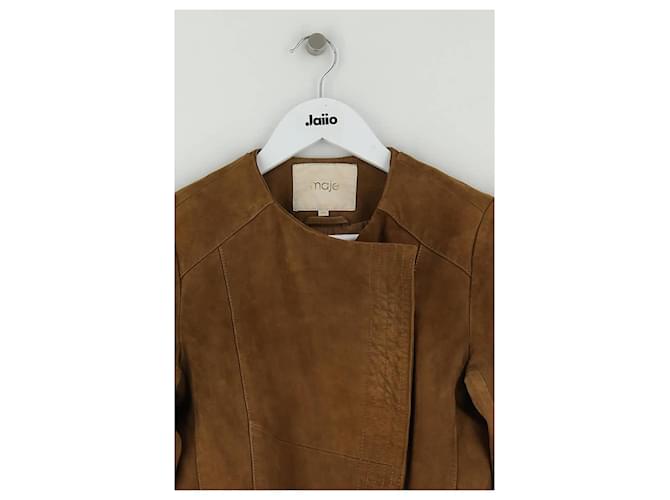 Maje Braune Lederjacke - Ansicht 2