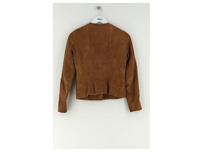 Maje Braune Lederjacke - Ansicht 4