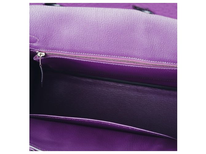 Hermès Birkin 30 in struzzo viola Porpora - vista 6