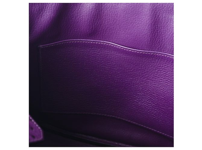 Hermès Birkin 30 in struzzo viola Porpora - vista 8