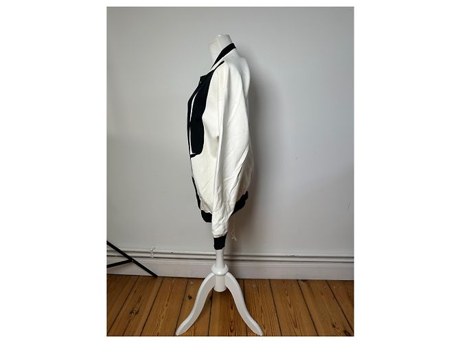 Autre Marque Pull ras du cou vintage Kansai Yamamoto noir et blanc M - vue 3