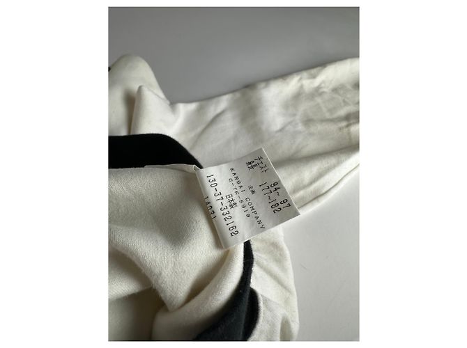 Autre Marque Pull ras du cou vintage Kansai Yamamoto noir et blanc M - vue 8
