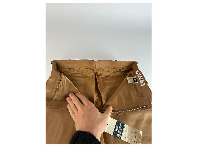 Vintage Courreges Lederhosen braun M - Ansicht 10