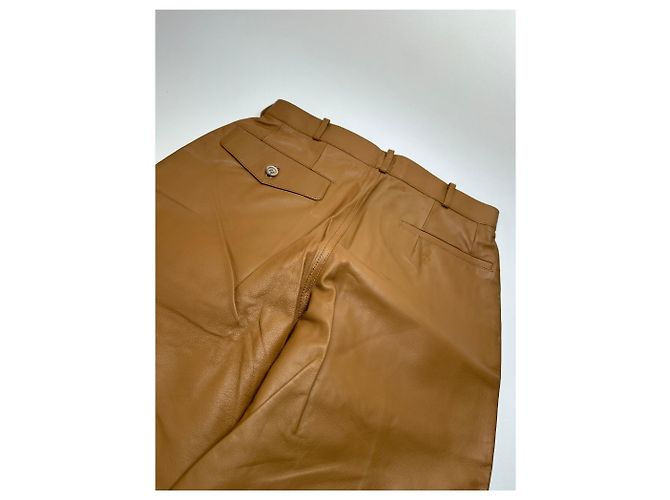 Vintage Courreges Lederhosen braun M - Ansicht 13