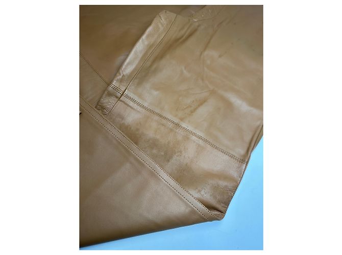 Vintage Courreges Lederhosen braun M - Ansicht 3