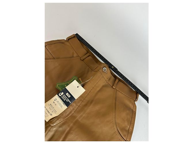 Vintage Courreges Lederhosen braun M - Ansicht 9
