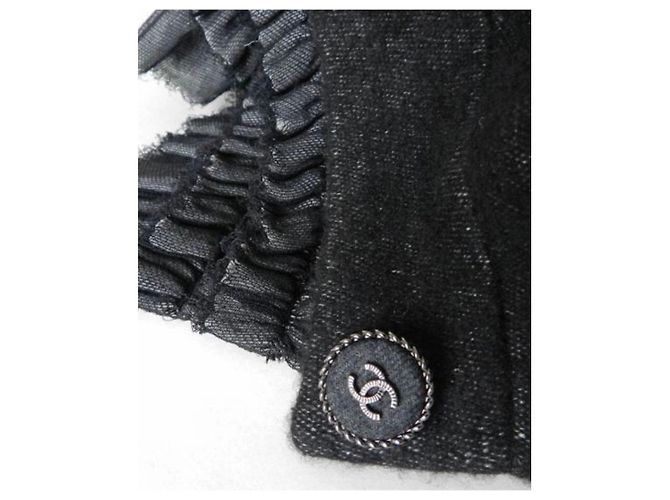 Schwarze cropped Jacke Chanel 2013 NWOT Größe 38 Gebraucht - Ansicht 5