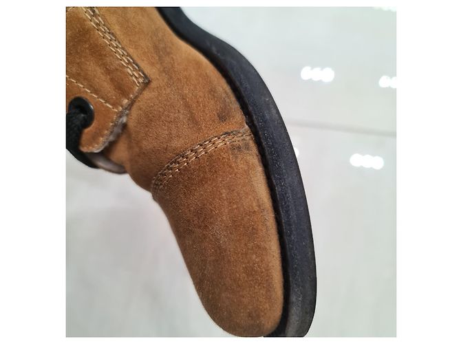 Botas de combate de ante marrón CHANEL 2012 Talla 38.5 de segunda mano - vista 11