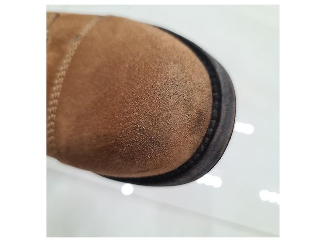 Botas de combate de ante marrón CHANEL 2012 Talla 38.5 de segunda mano - vista 6
