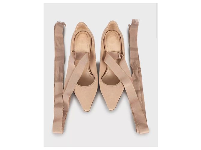 Beige Schnürheels Christian Dior Größe 35,5 Gebraucht - Ansicht 2