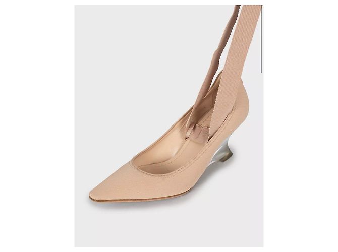 Beige Schnürheels Christian Dior Größe 35,5 Gebraucht - Ansicht 3