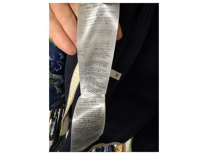 Gucci gerade blaue bestickte Strickjacke - Größe S Gebraucht - Ansicht 7