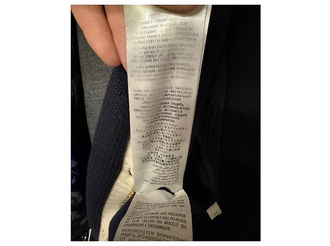 Gucci gerade blaue bestickte Strickjacke - Größe S Gebraucht - Ansicht 8