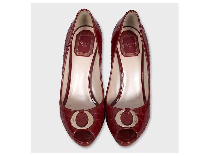Rote Lacklederabsätze von Christian Dior - Größe 38 gebraucht - Ansicht 2