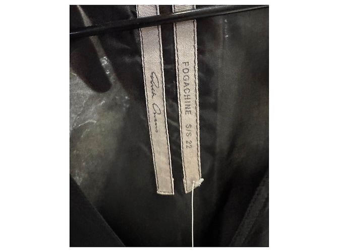Abito fluido in cupro nero trasparente Rick Owens US4 S usato - vista 5