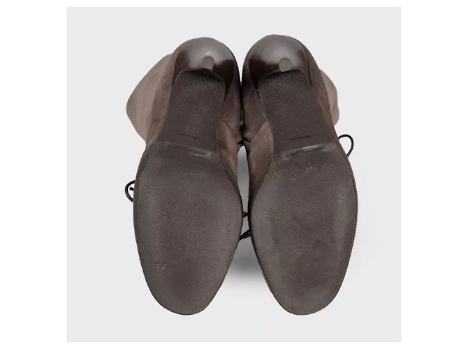 Botas de camurça grafite Saint Laurent - Tamanho 37,5 Usado - vista 5