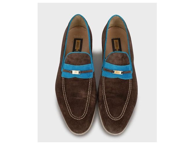 Mocassini in suede marrone Zilli - Taglia 40 Usati - vista 2