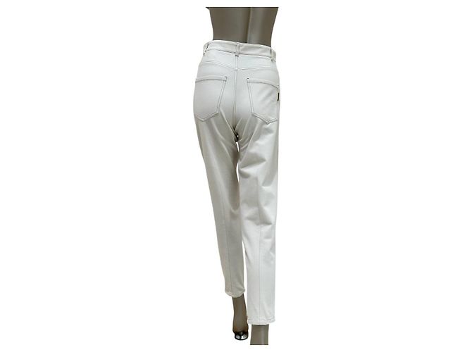 Pantalones de algodón ecru Brunello Cucinelli Talla 38 - vista 2