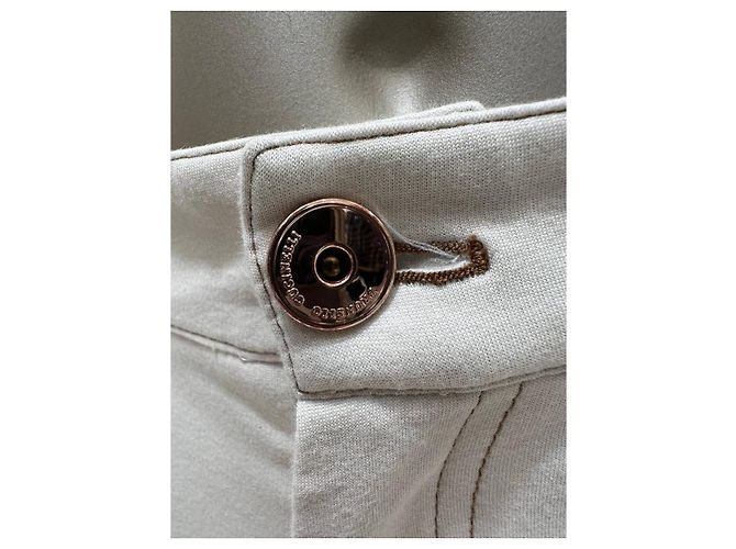 Pantalones de algodón ecru Brunello Cucinelli Talla 38 - vista 5