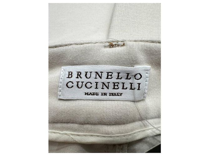 Pantalones de algodón ecru Brunello Cucinelli Talla 38 - vista 6