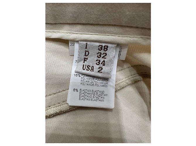 Pantalones de algodón ecru Brunello Cucinelli Talla 38 - vista 7