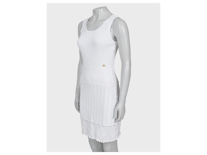 Chanel Kleid aus Viskose-Mischung in Weiß - Größe FR40 (fällt klein aus) Gebraucht - Ansicht 2