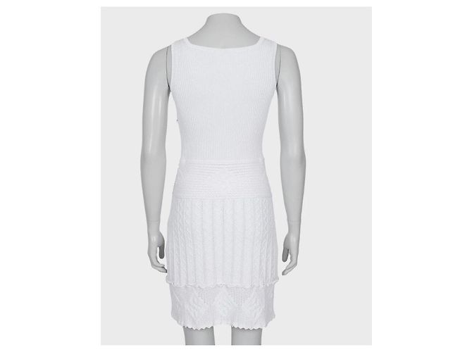 Chanel Kleid aus Viskose-Mischung in Weiß - Größe FR40 (fällt klein aus) Gebraucht - Ansicht 3