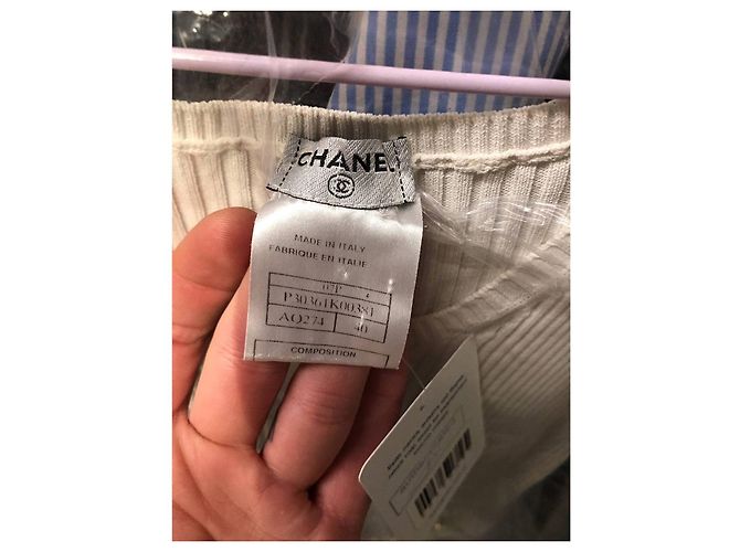 Chanel Kleid aus Viskose-Mischung in Weiß - Größe FR40 (fällt klein aus) Gebraucht - Ansicht 5