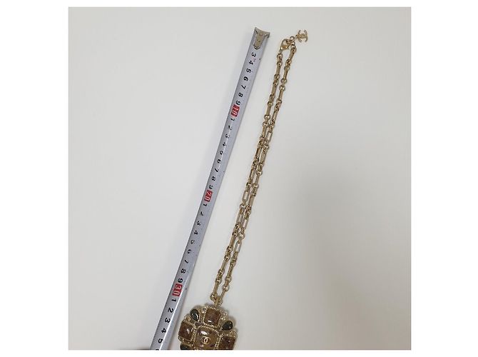Timeless Collana Pendente CC Gripoix & Strass Chanel Usata - vista 10