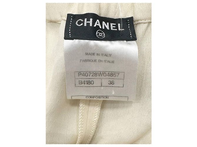 Timeless CHANEL Cream & Black Signature Playsuit Mini Jumpsuit Sz.38 pre-owned - view 6