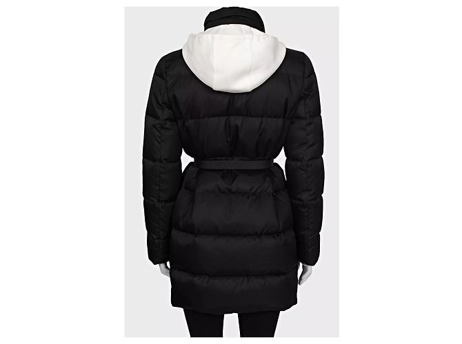Miu Miu schwarze Gabardine Oversized Pufferjacke IT 40/S gebraucht - Ansicht 3